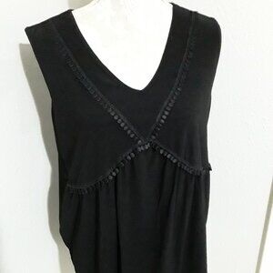 Chloe & Jasmine dark black sleeveless top size XL